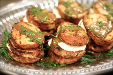 Grilled Potato & Goat Cheese Napolean